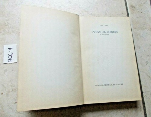 Libro uovo cianuro e - l'uovo,